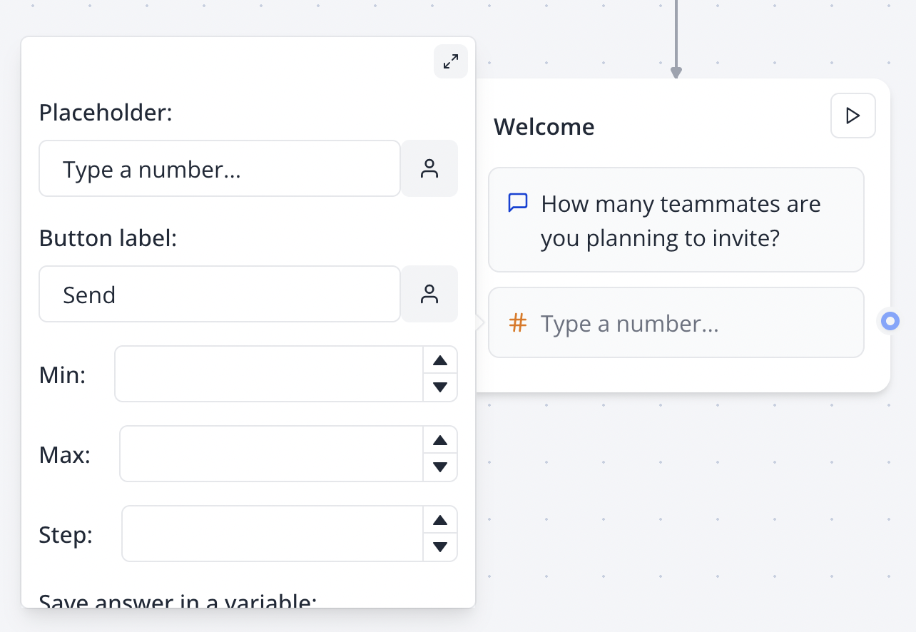Number - Typebot Docs