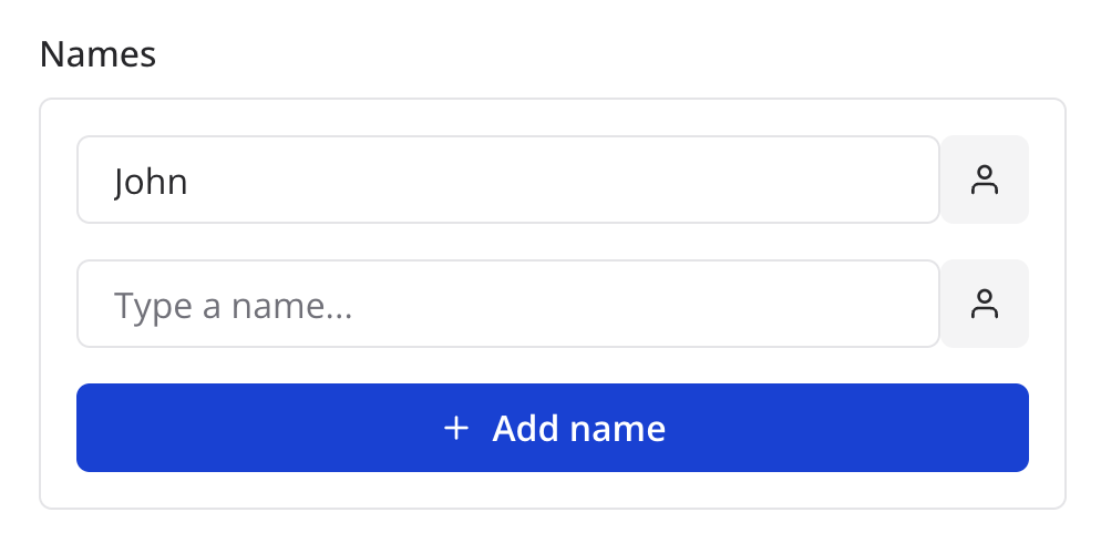 Layout array example