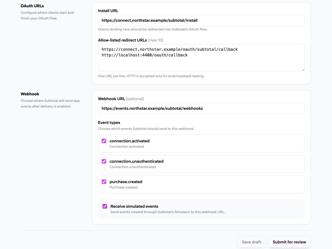 Northstar Rewards Sync draft with the Submit for review action