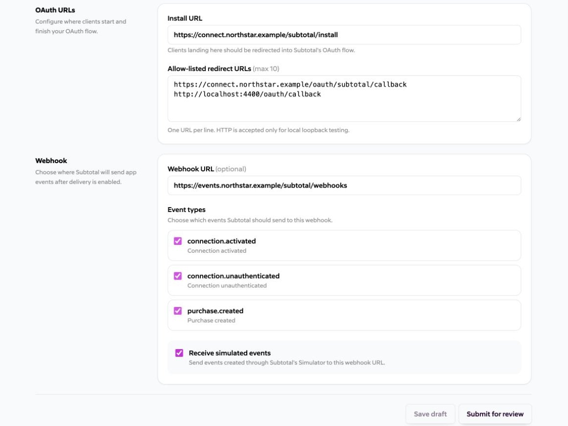 Northstar Rewards Sync draft with the Submit for review action