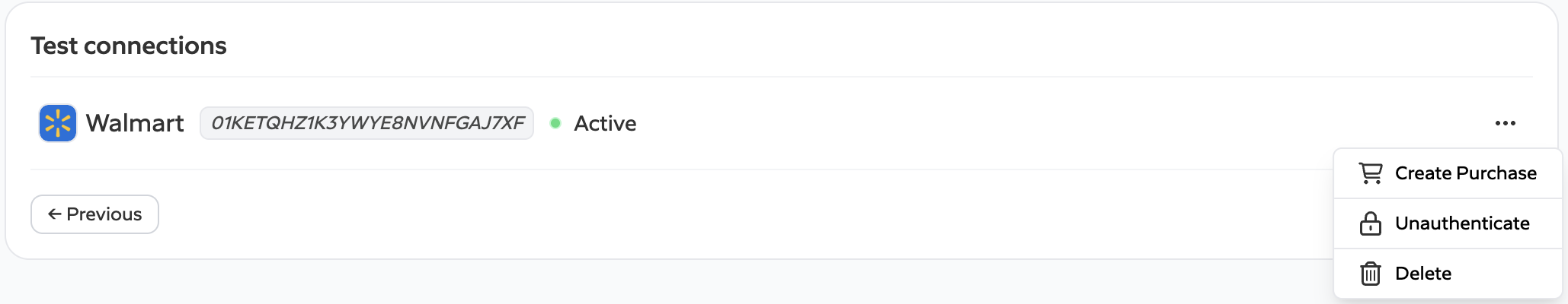 simulated connection options