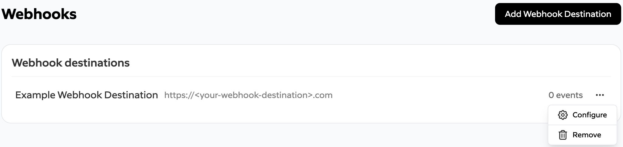configure webhook