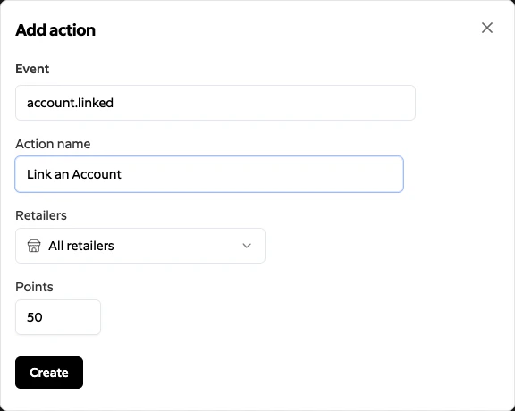 add account.linked action in subtotal