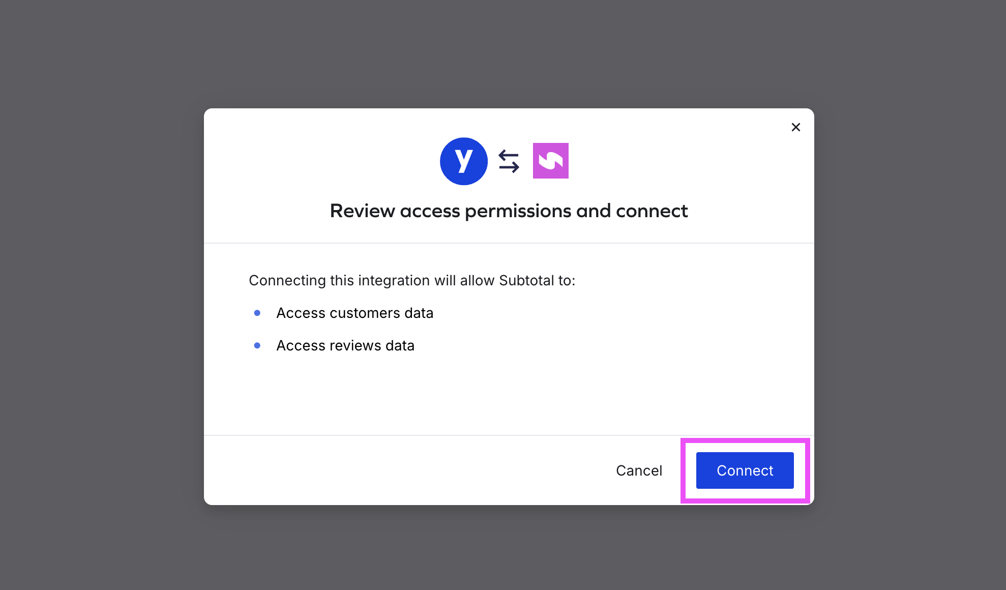 subtotal yotpo integration