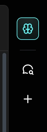 The rail with the Nova, Past conversations, and New conversation buttons