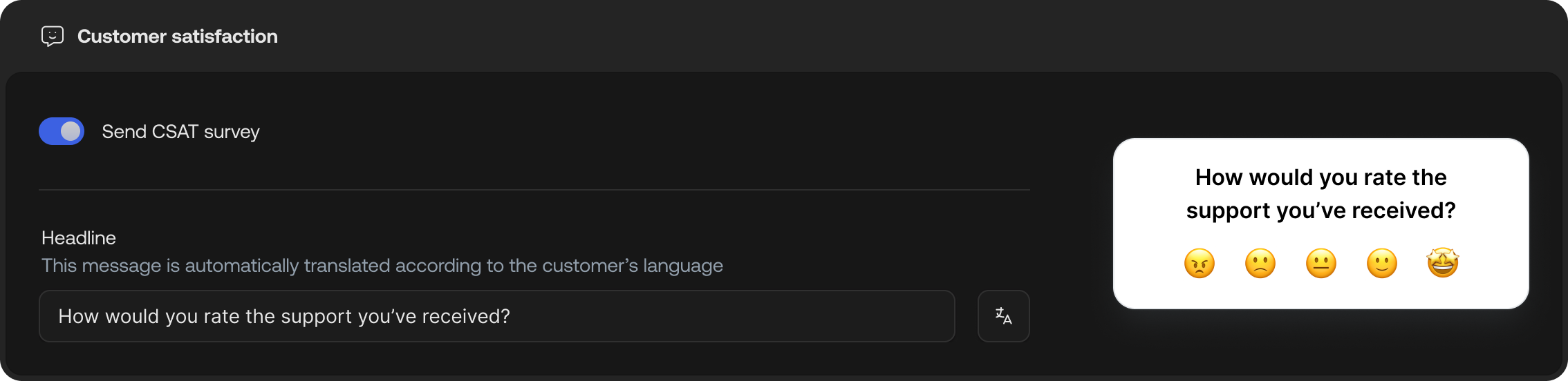 Customer satisfaction (CSAT)