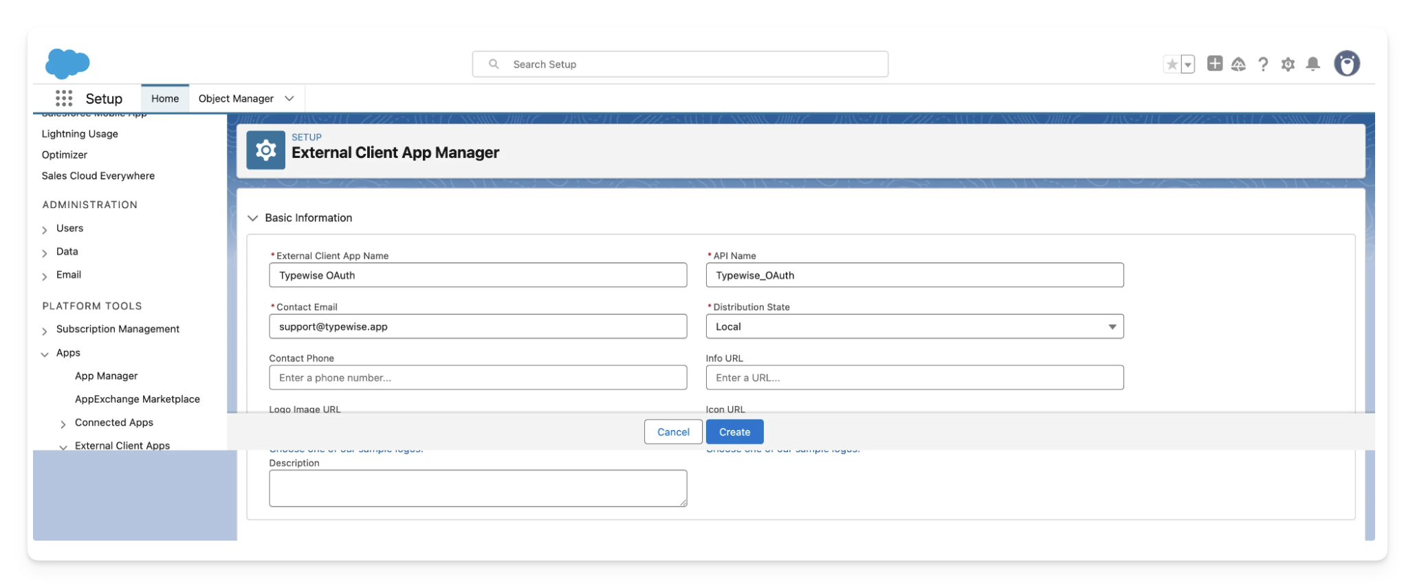 External Client App Manager
