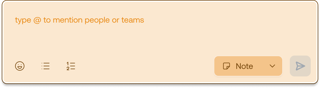 Mentions input field