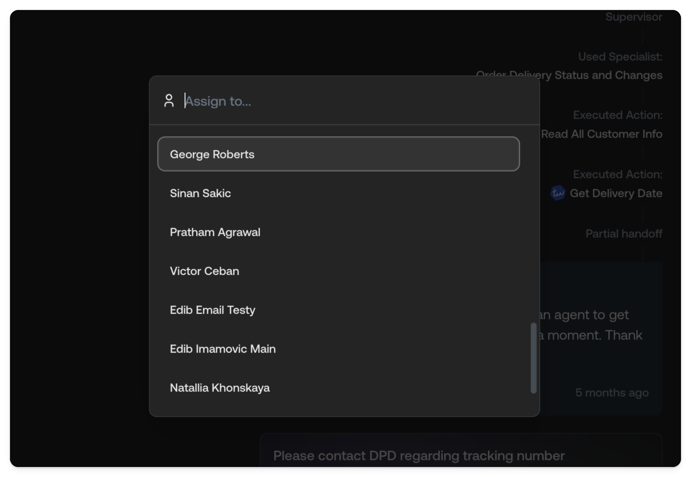 Screenshot of inbox collaboration