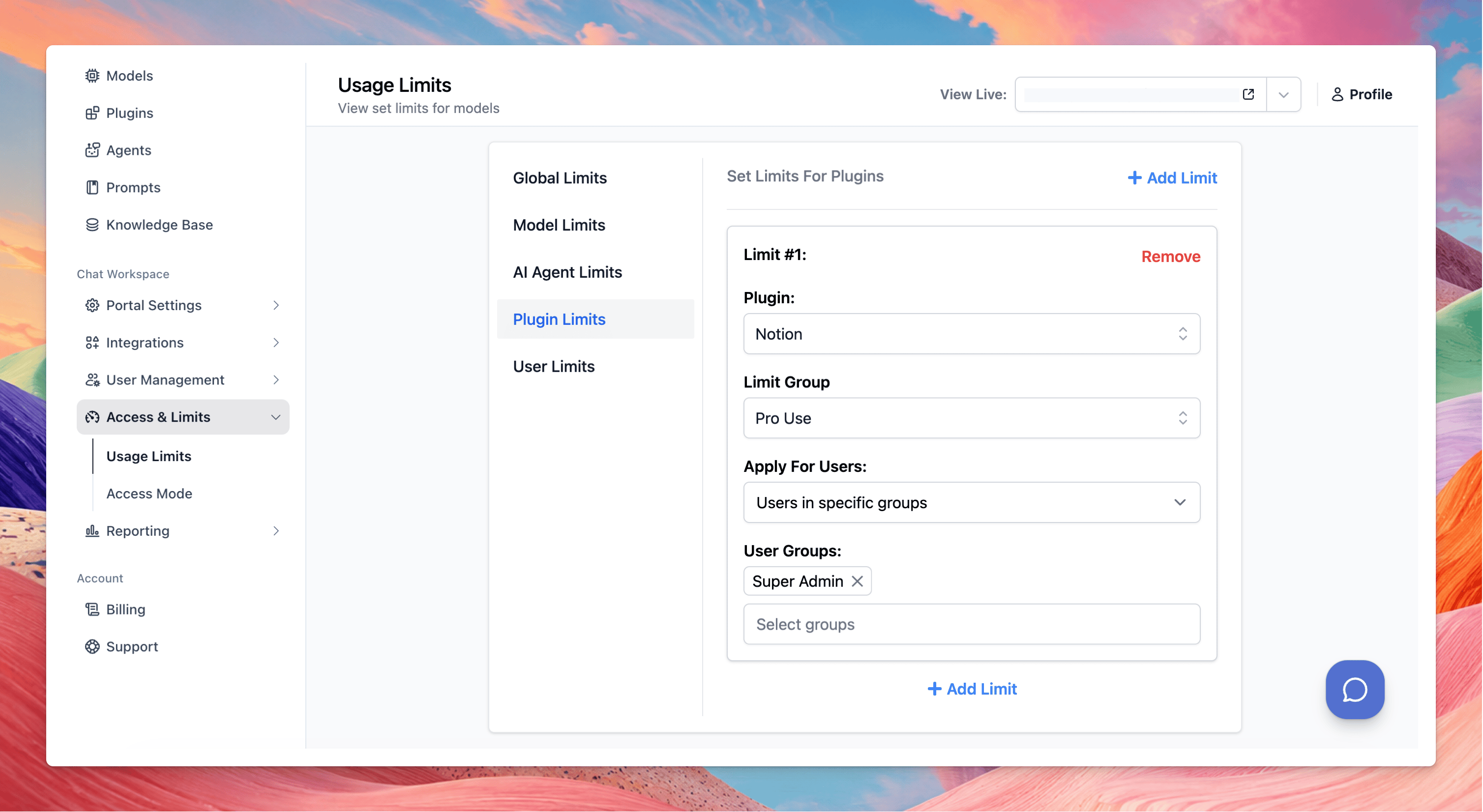 Plugin Limit 1