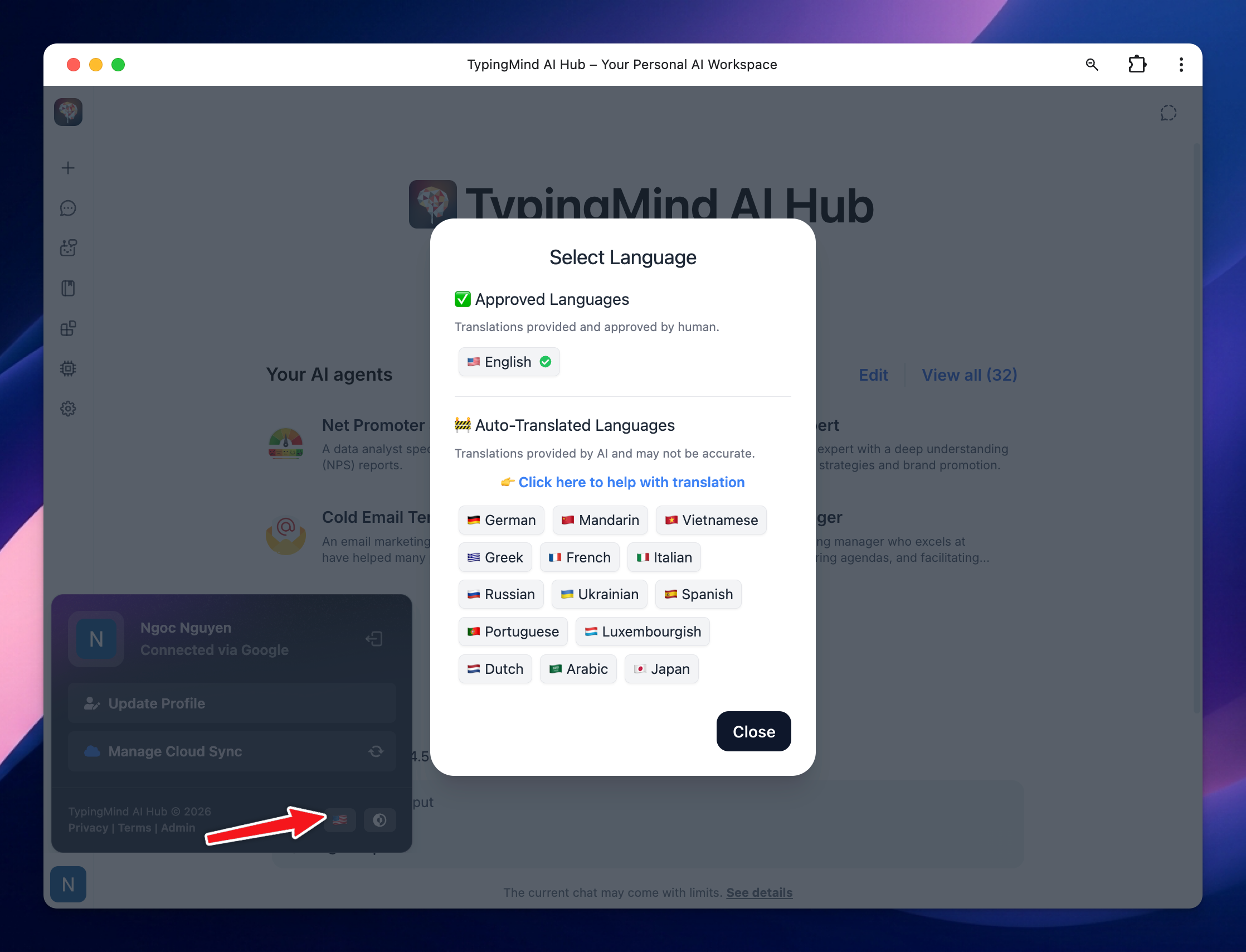 Language Ui