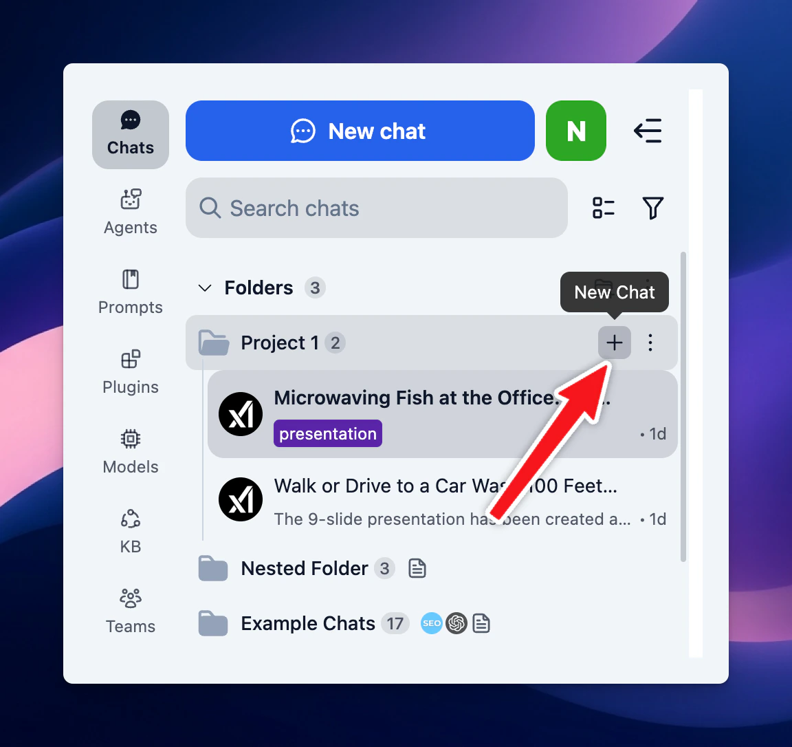 Add Chat In Folder