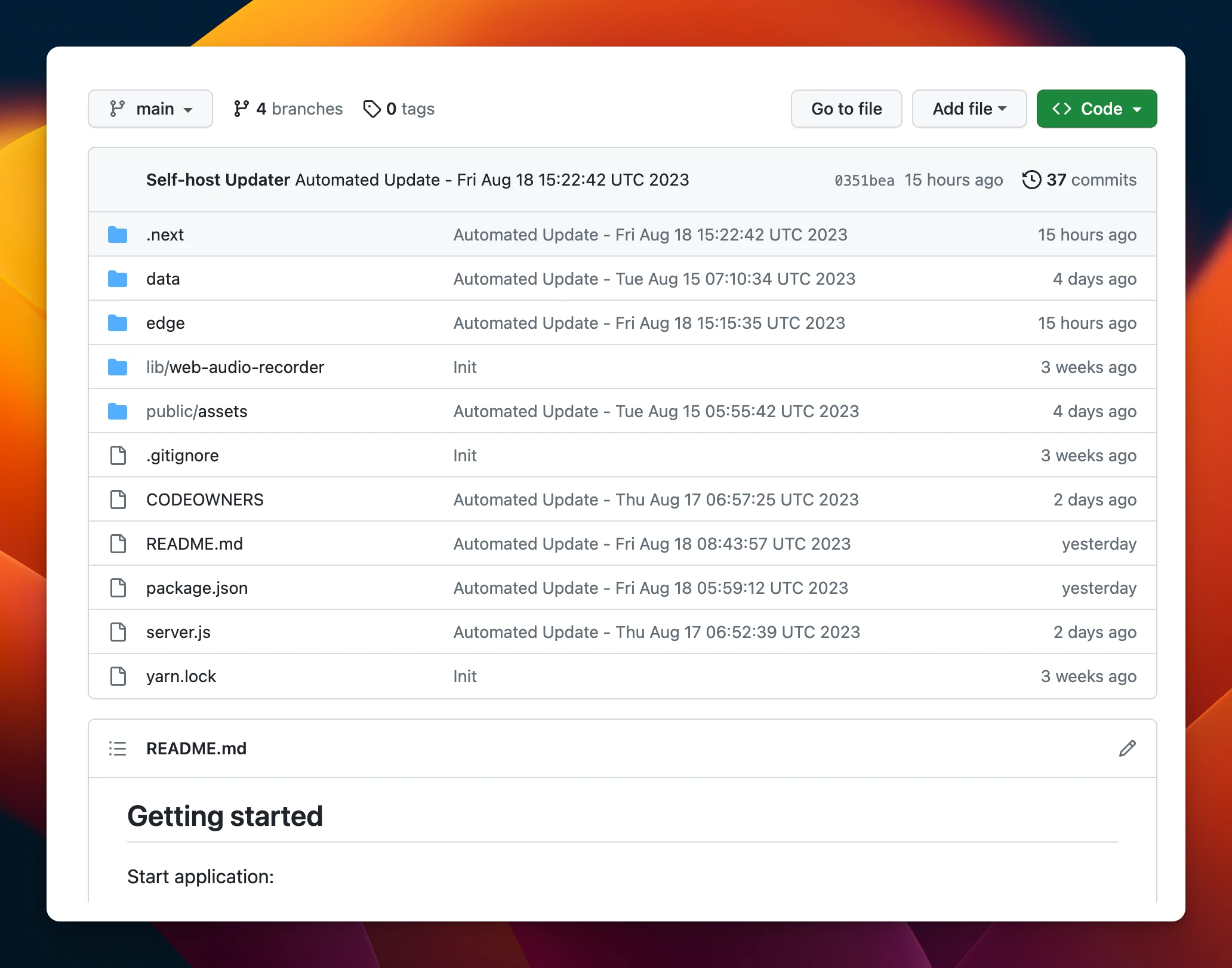 Self-host GitHub repository