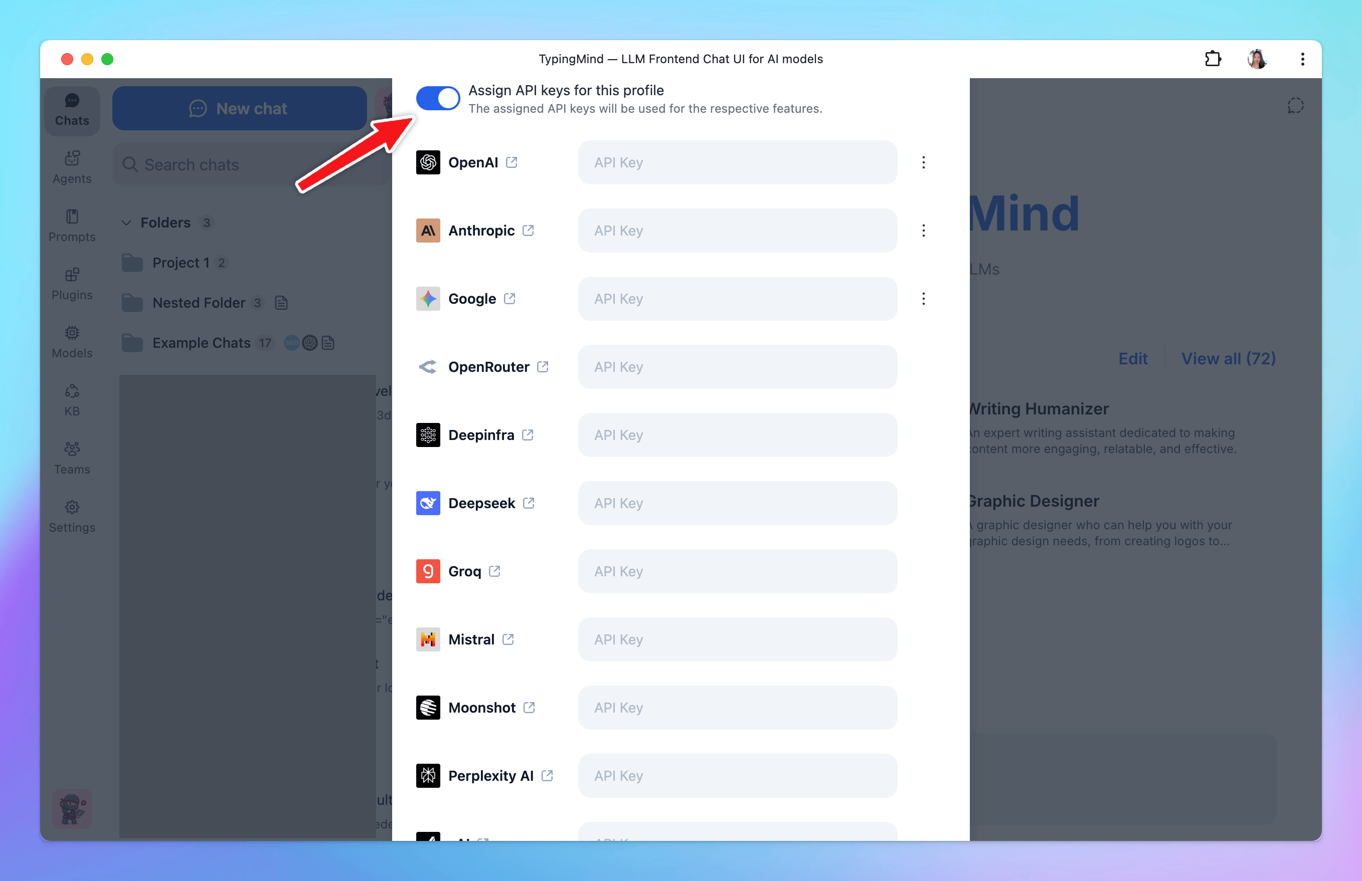 Typingmind Api Custom Profiles with Custom API keys - TypingMind Docs