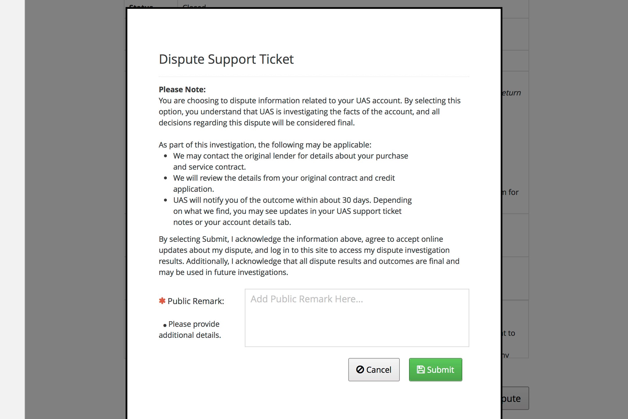 uPortal360DisputeModal