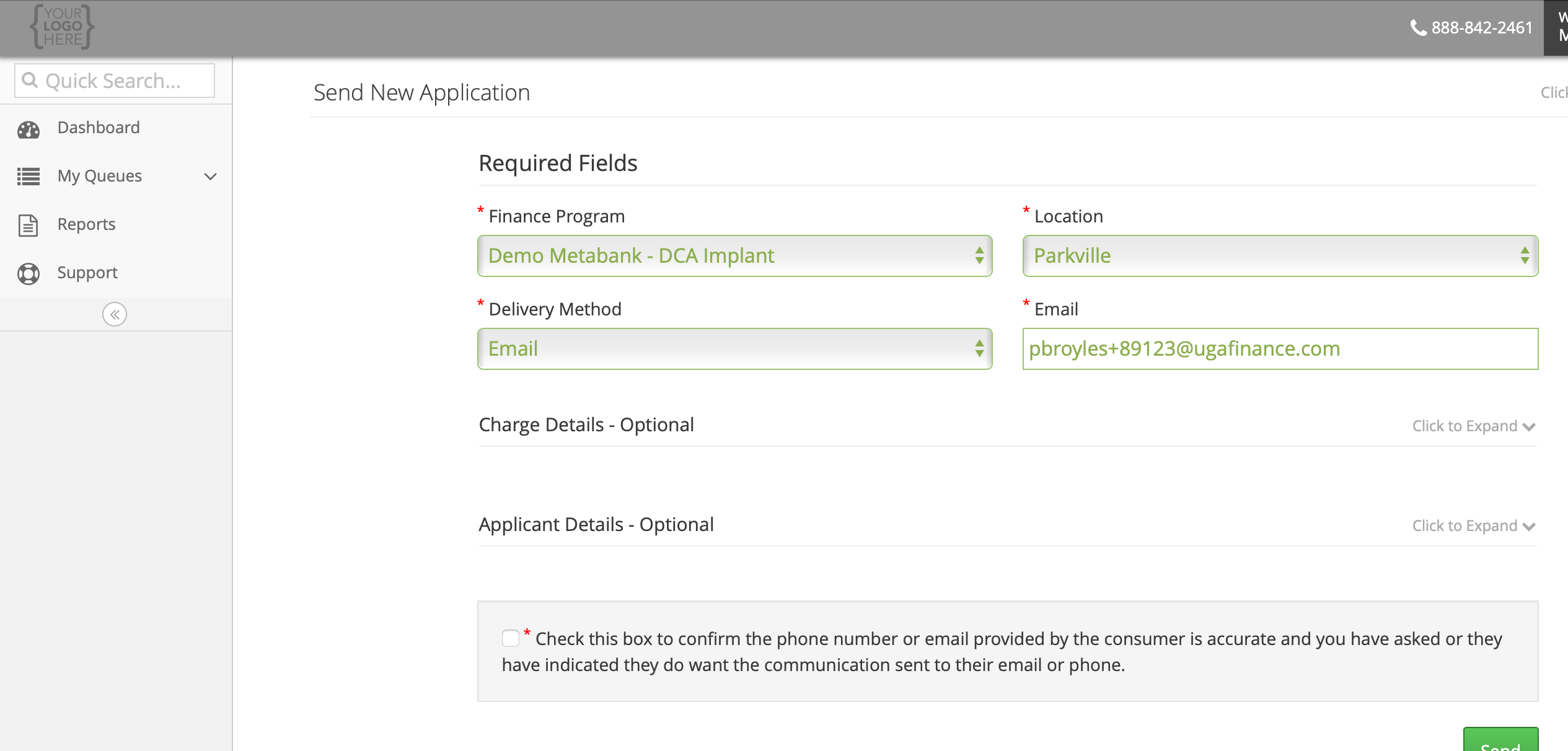 User Screen Screenshot