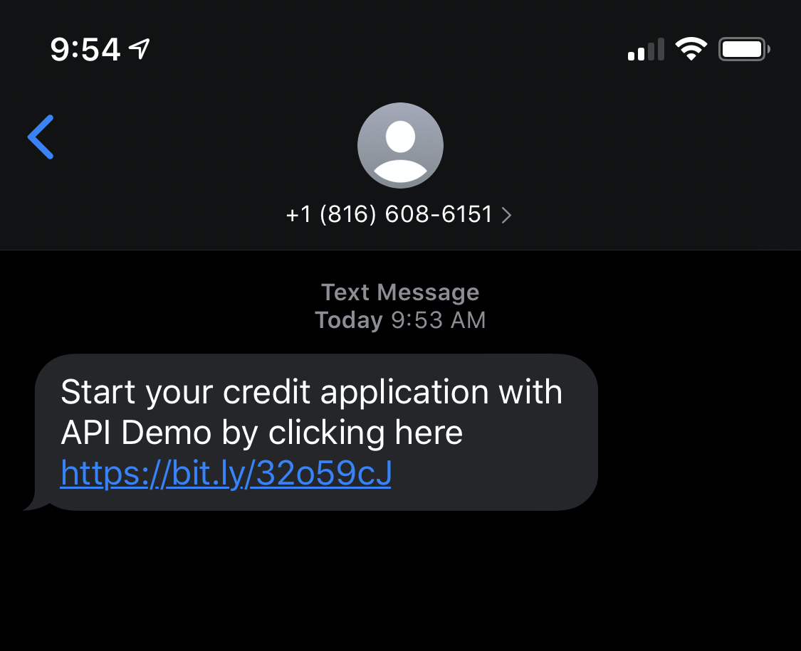 sendCreditApp-sms-result