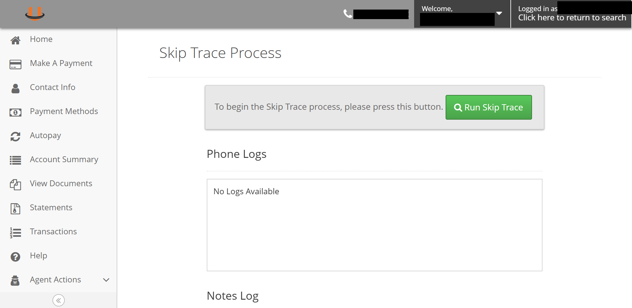 Using Skip Trace