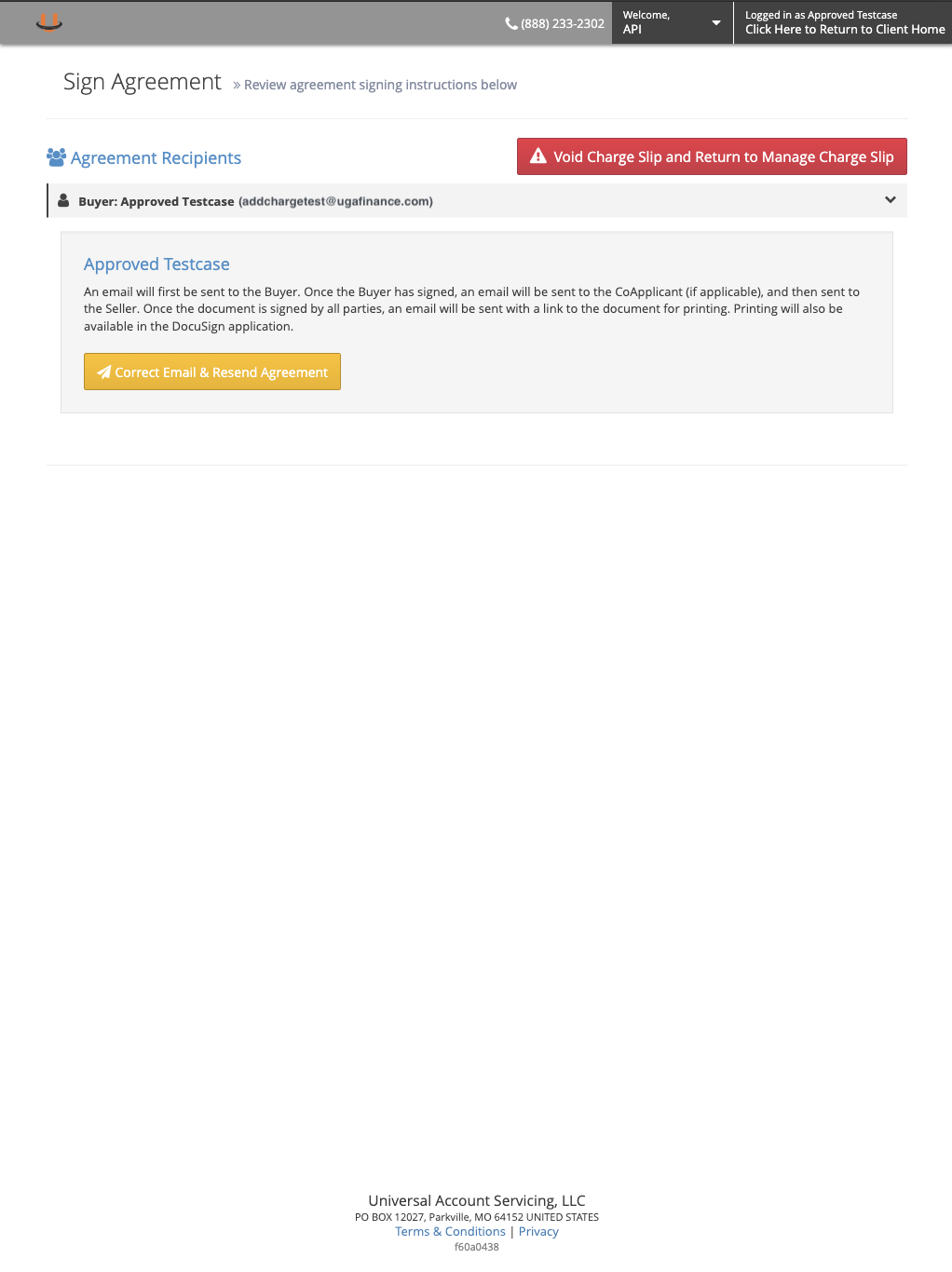 Agreement Confirmation