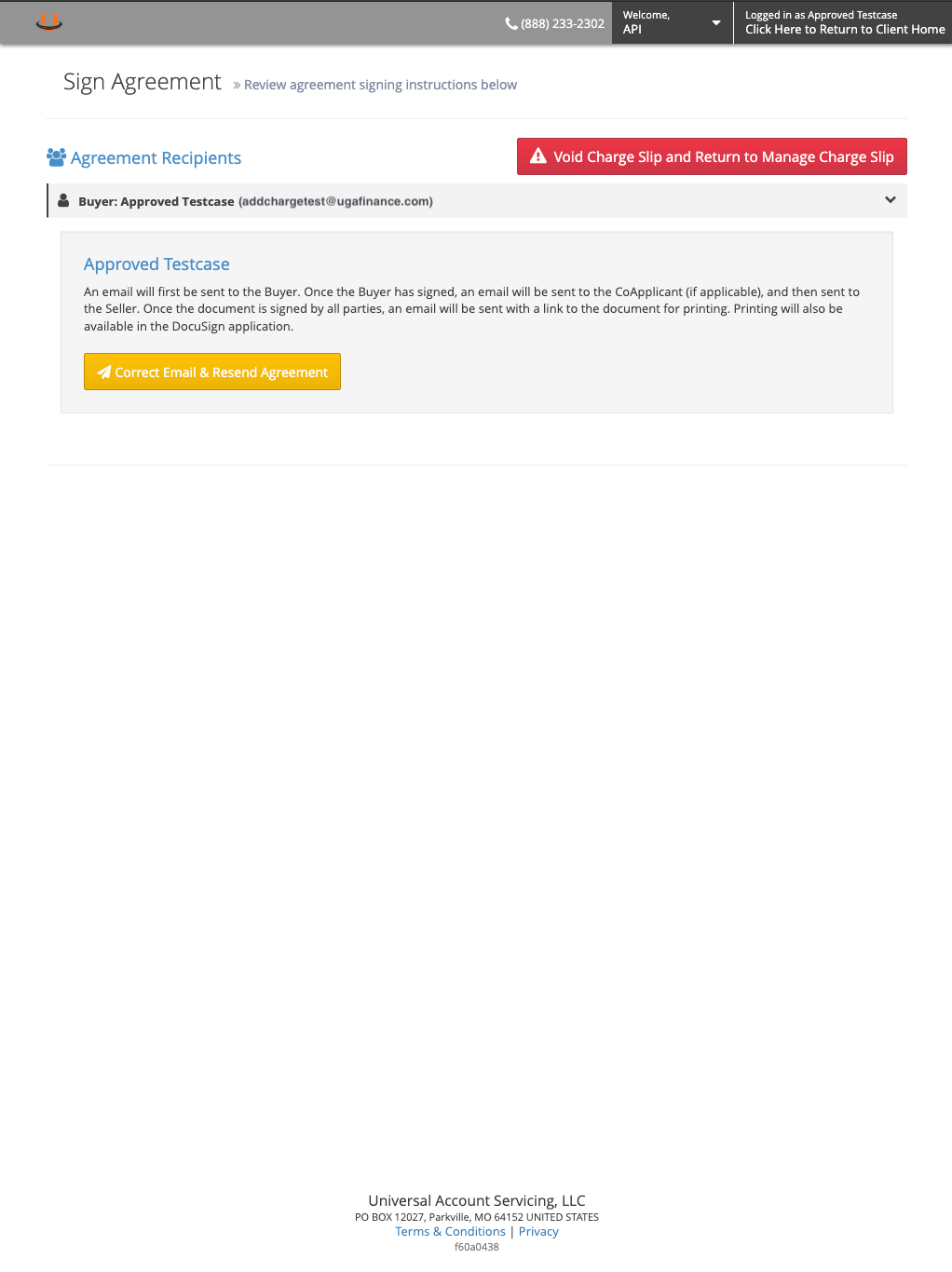 Agreement Confirmation