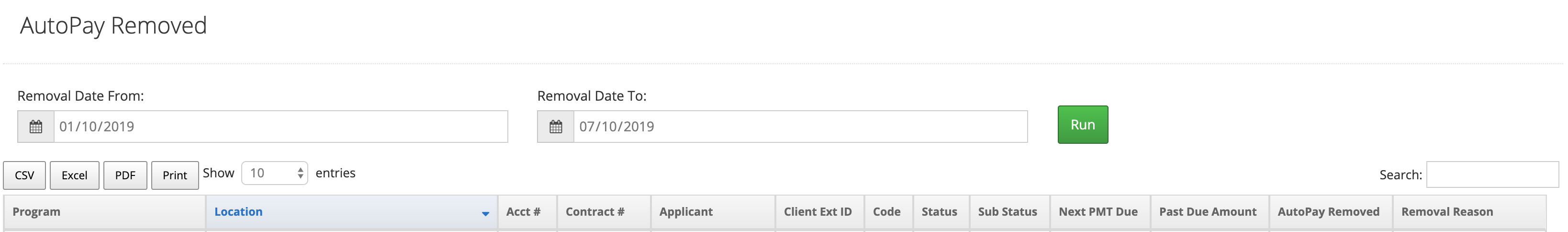 Autopay Removed