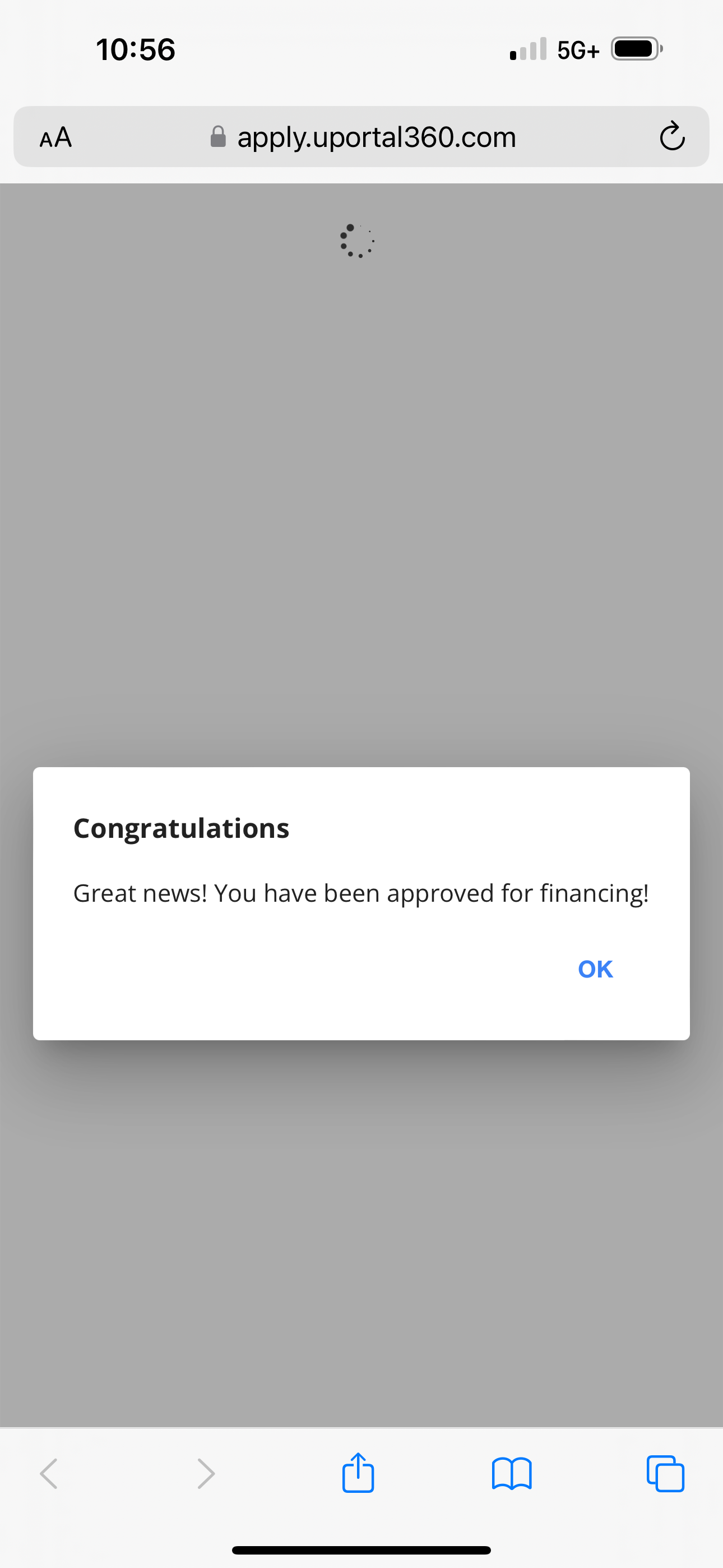 Success - Approved message