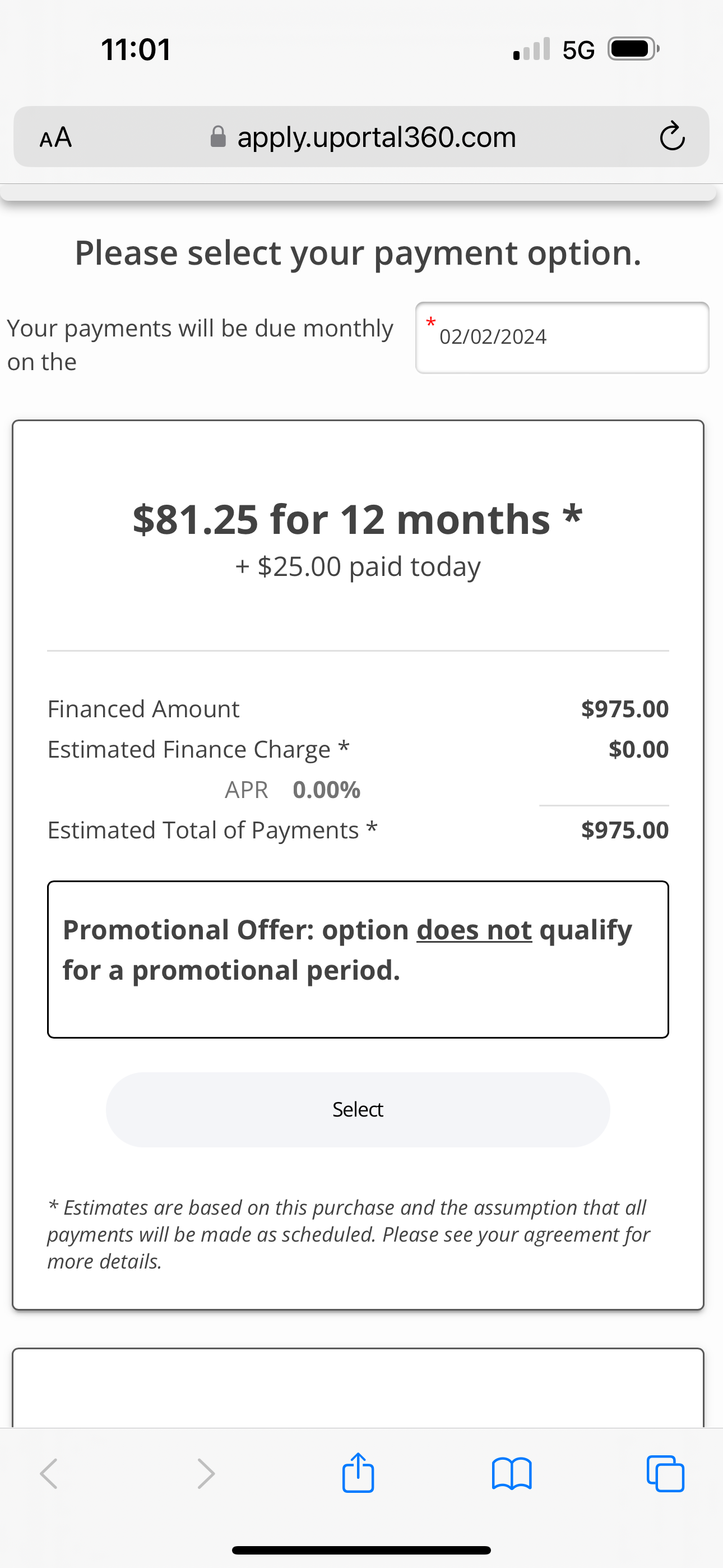Choose your Payment