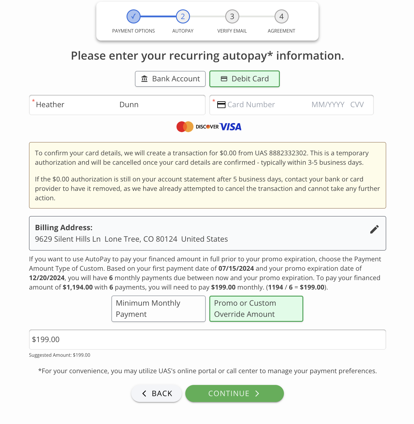 AutoPay Override
