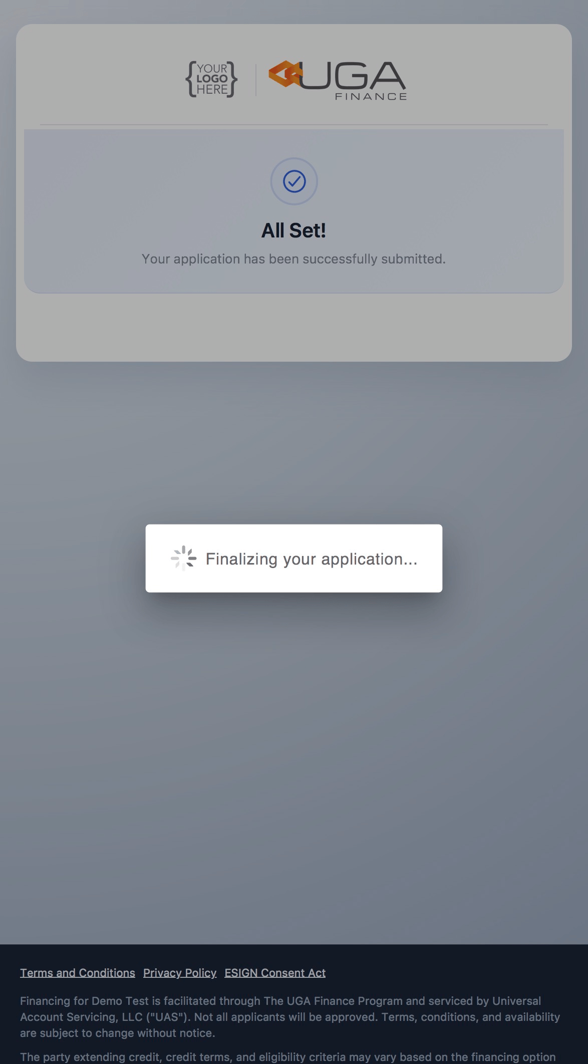 Finalize the Application
