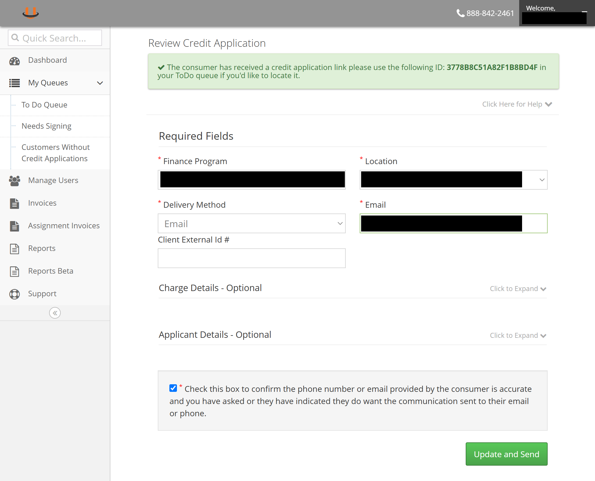 Review Credit Application