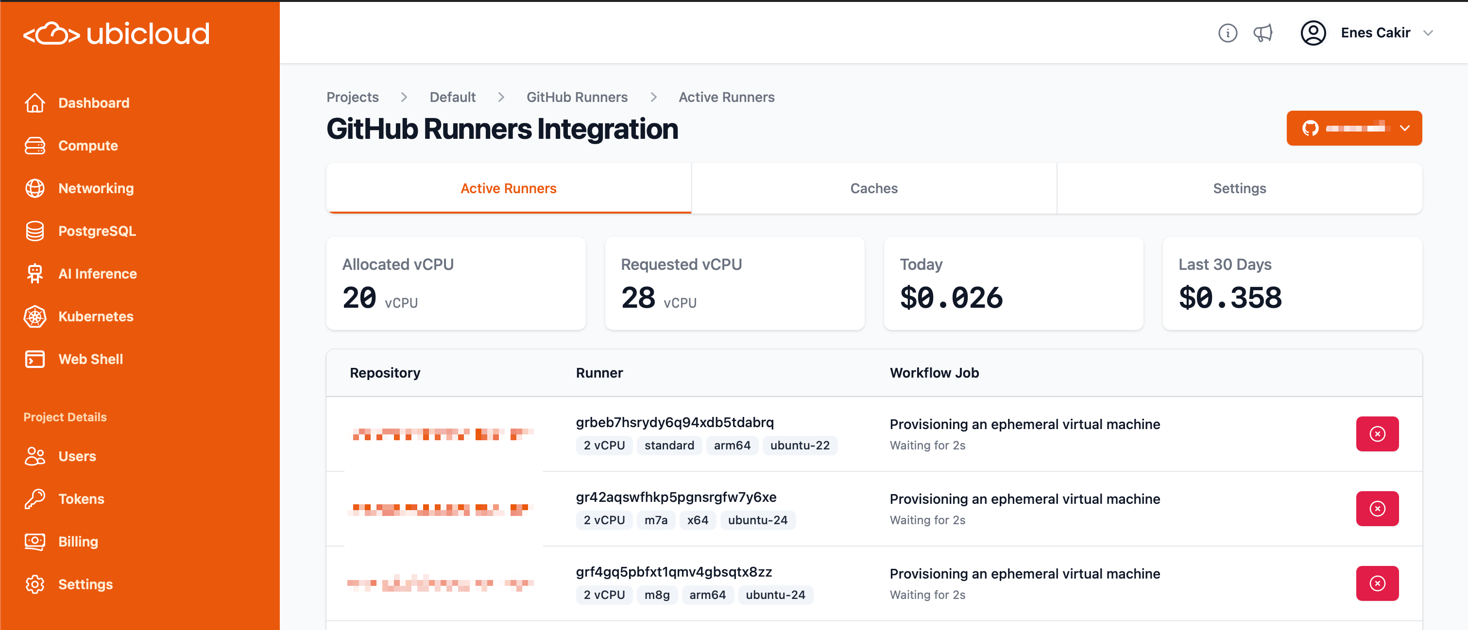 GitHub Runner Usage Summary