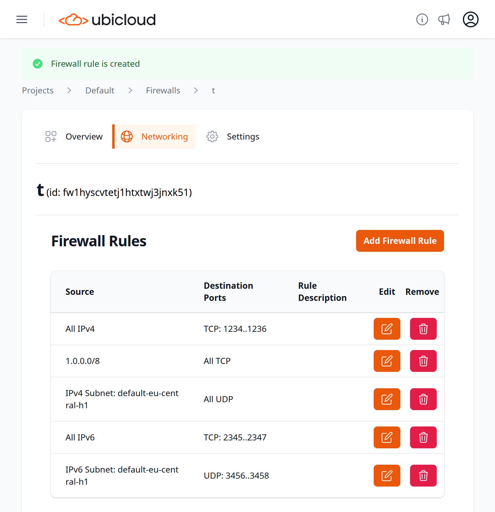 UDP firewall rules