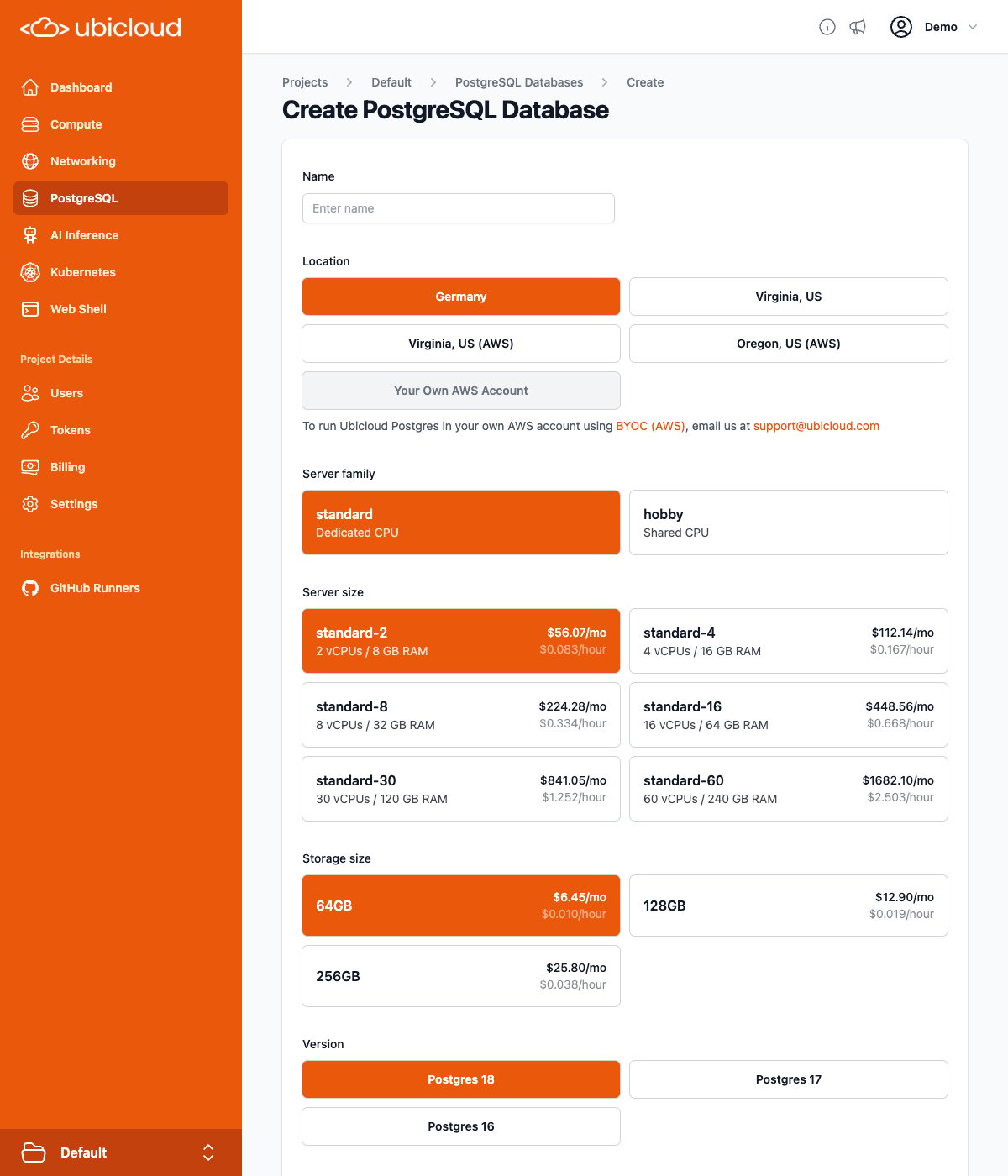 Create PostgreSQL Database