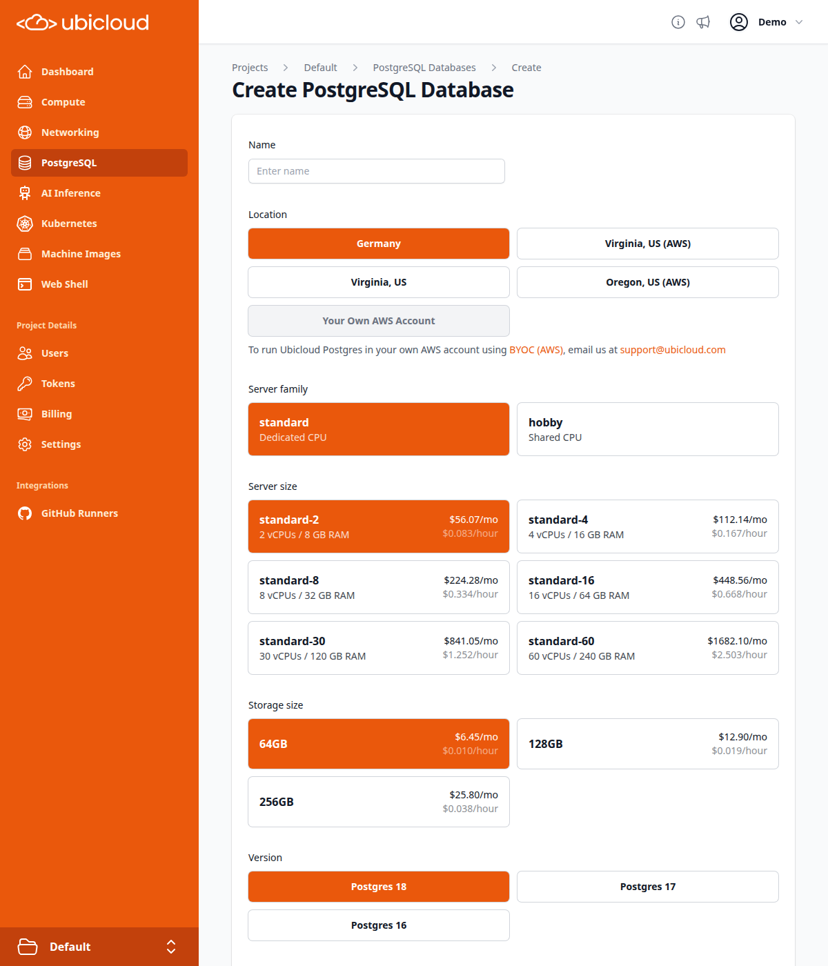 Create PostgreSQL Database