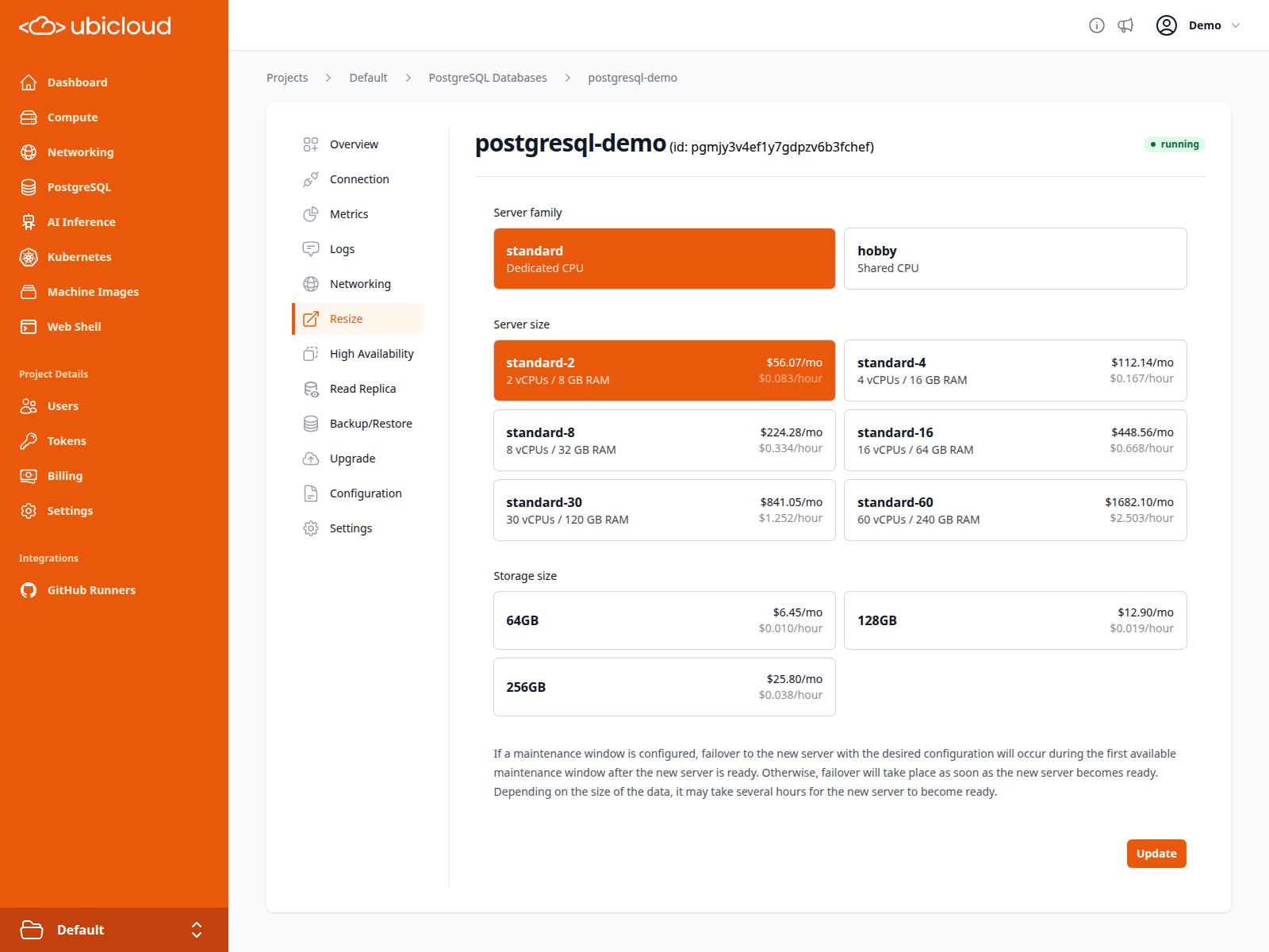 Resizing view