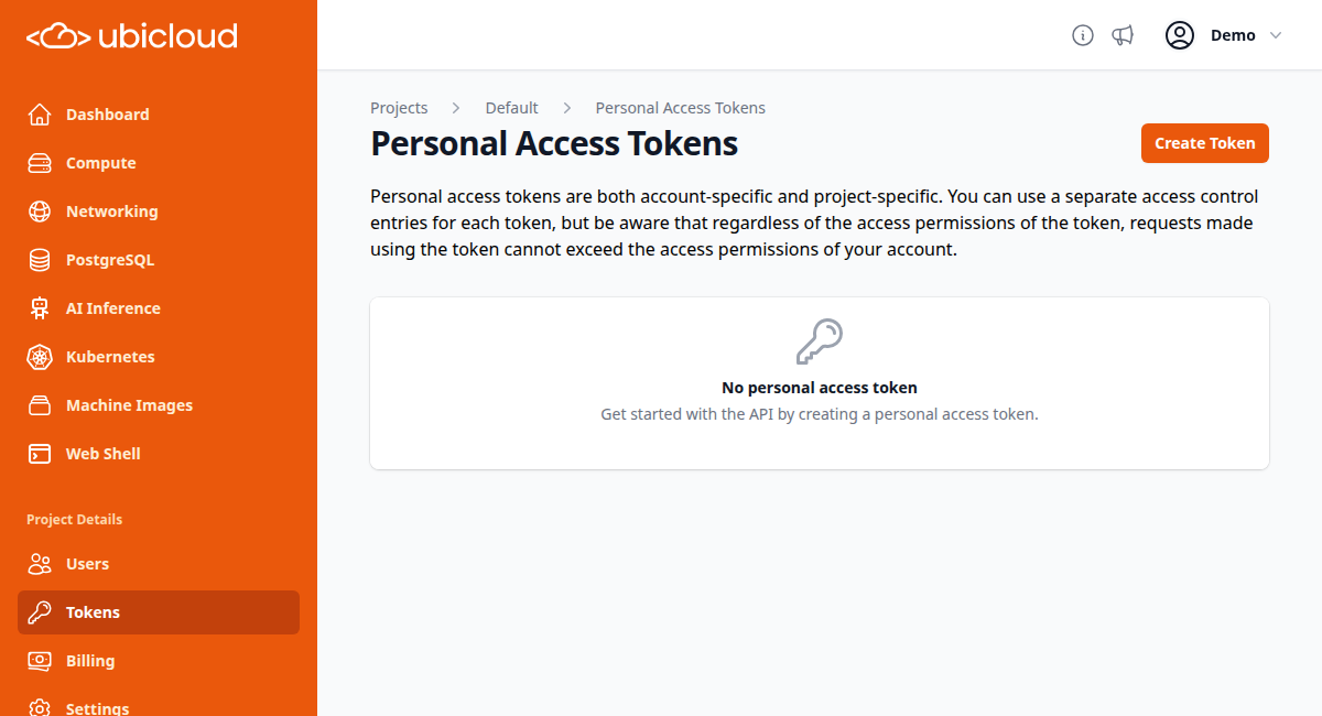 Create token screenshot