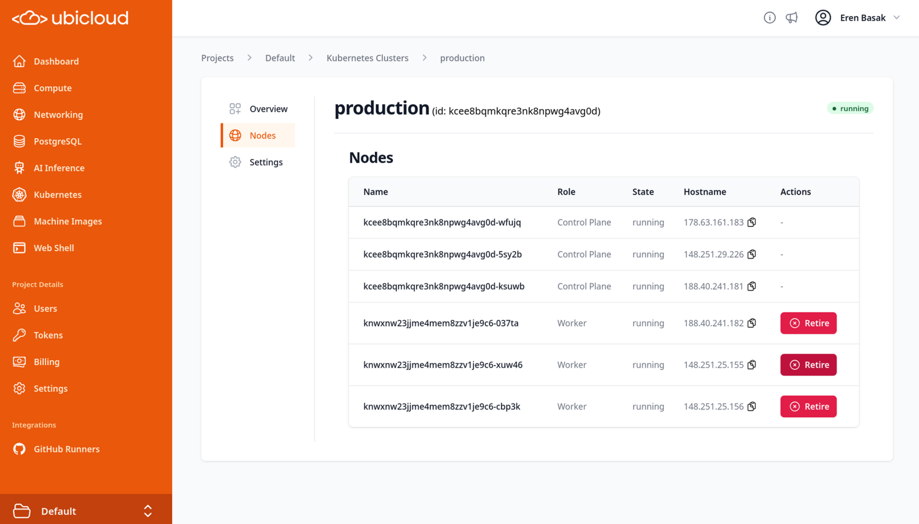 Retire worker nodes individually