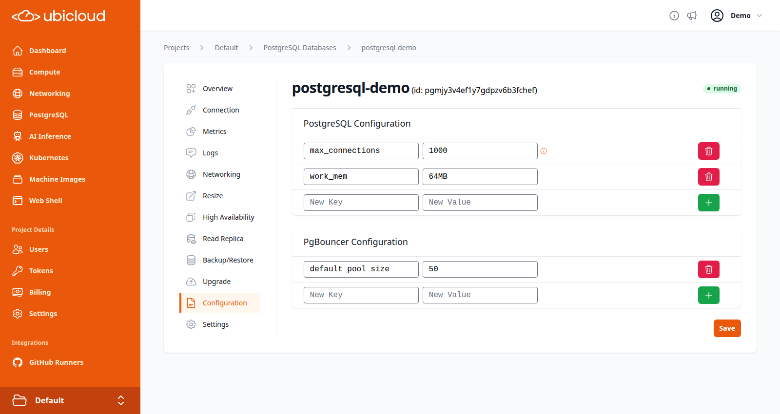 Configuration view