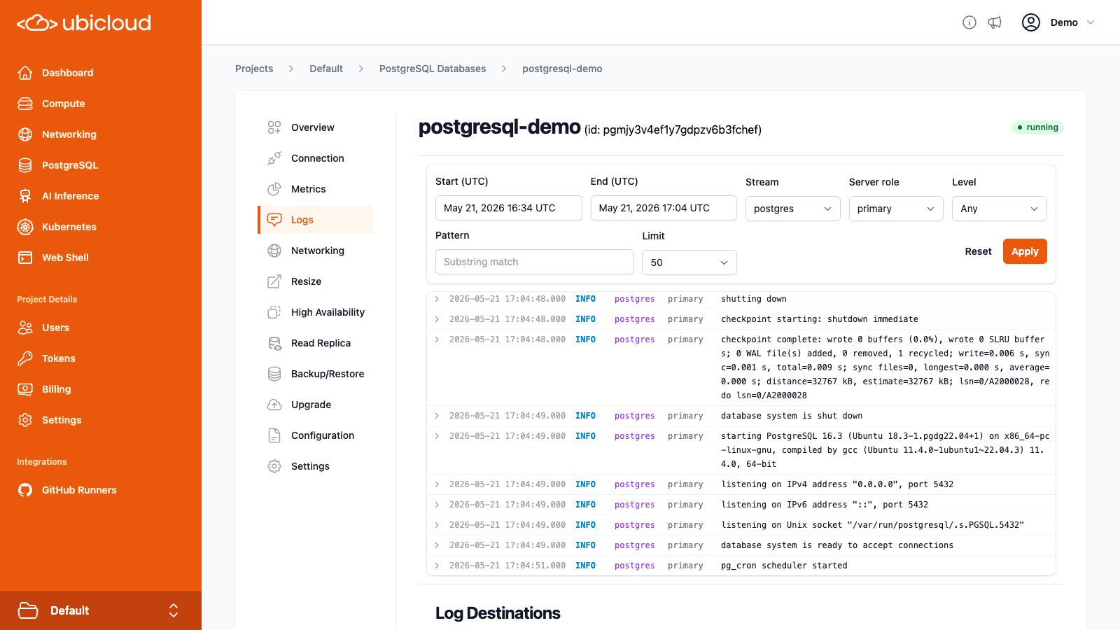 PostgreSQL Logs