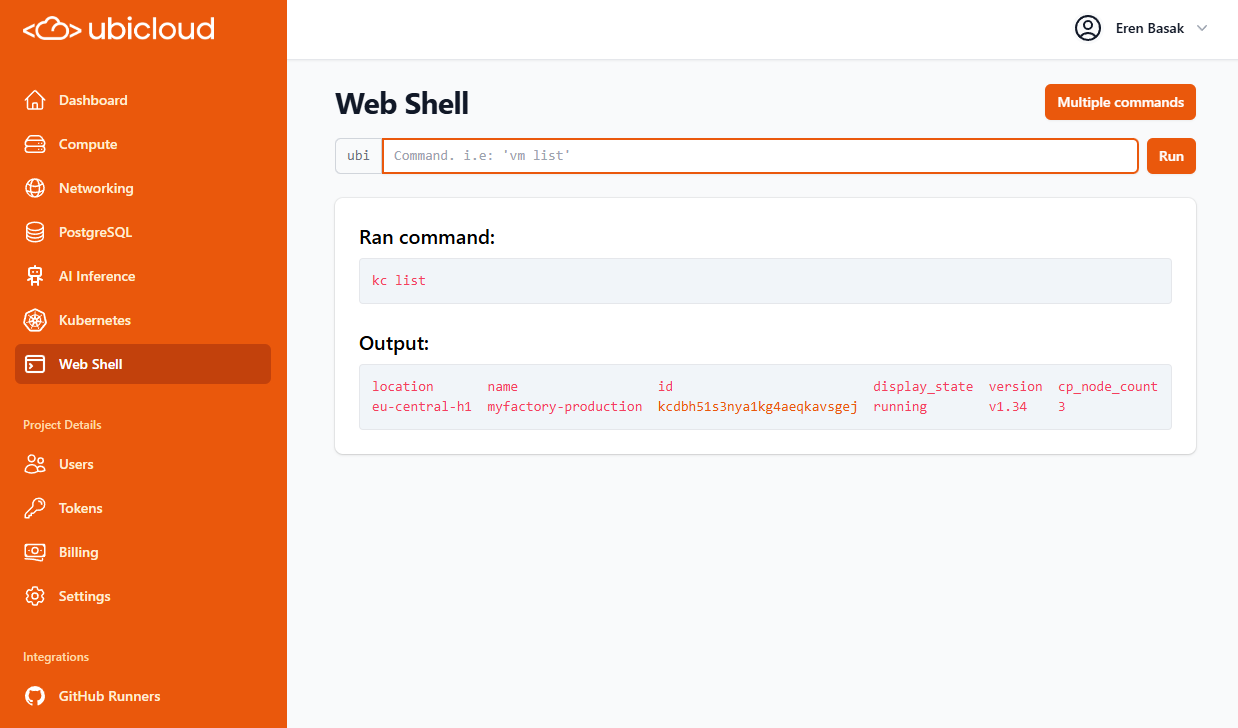 Web Shell UI