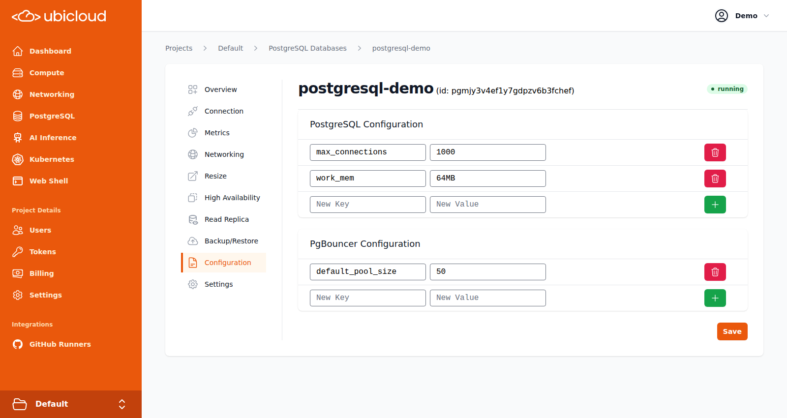 Configuration view