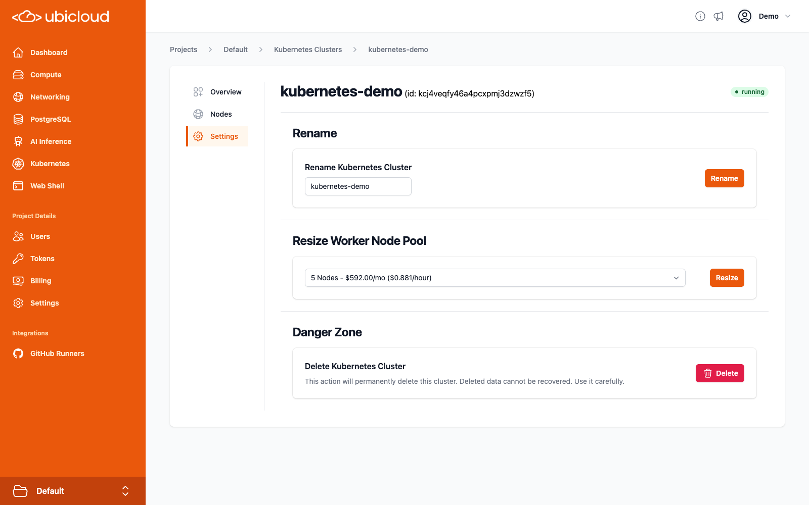 Resize Worker Node Pool