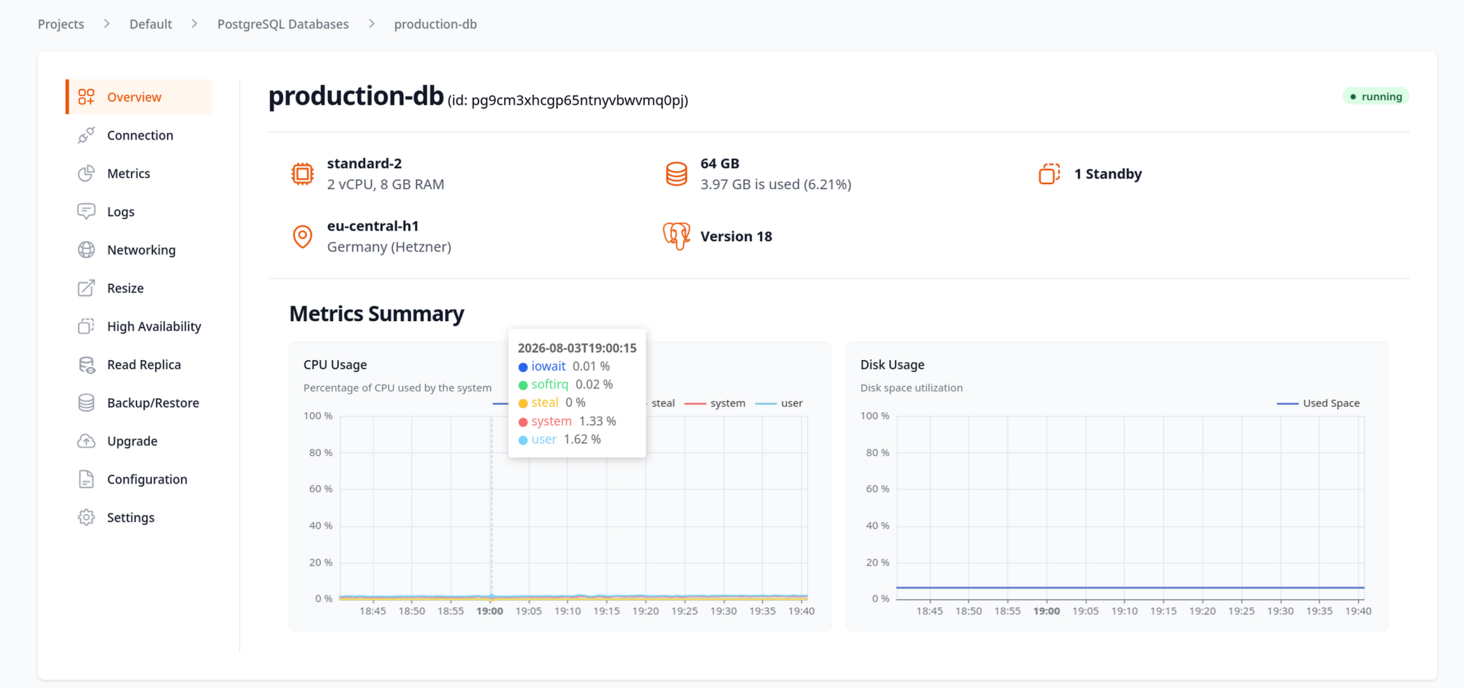 Postgres metrics improvements