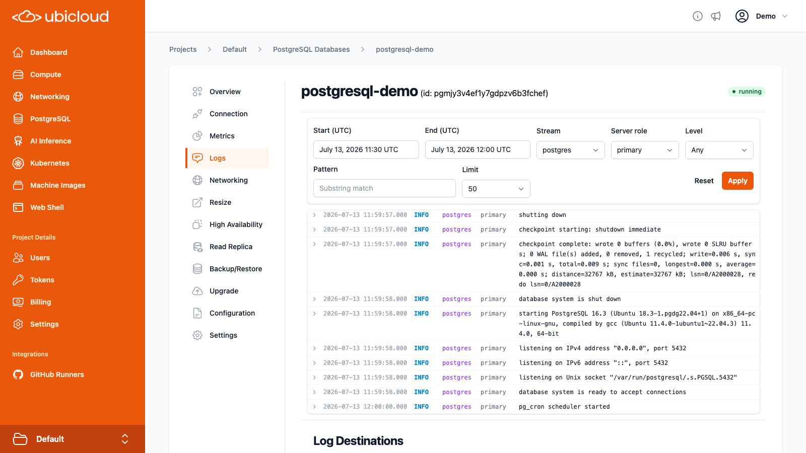 PostgreSQL Logs