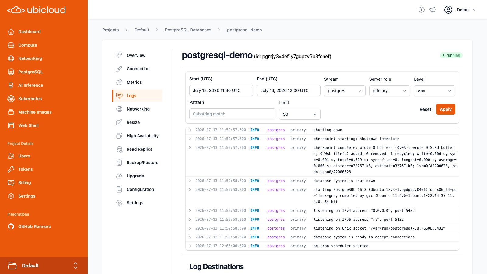 PostgreSQL Logs