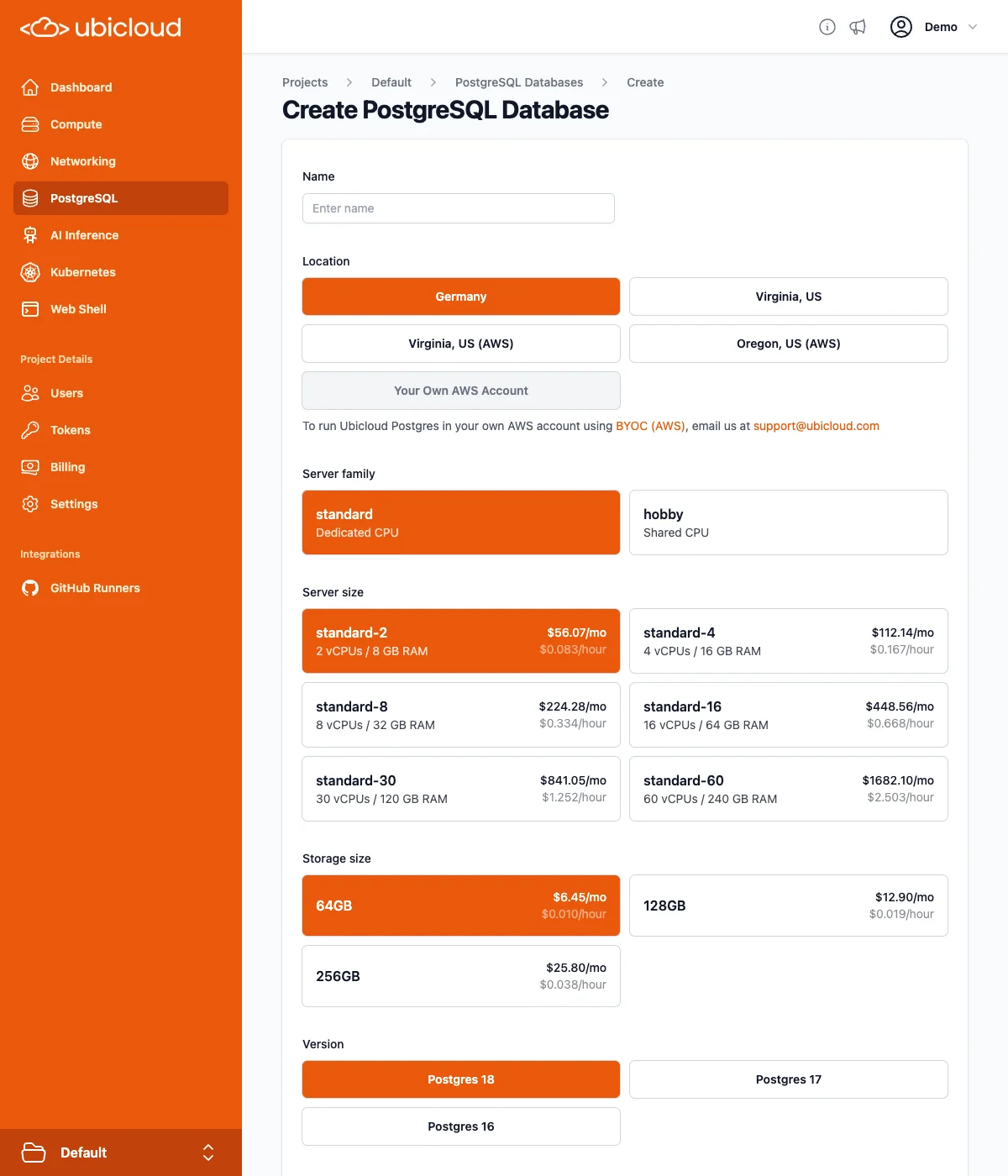 Create PostgreSQL Database