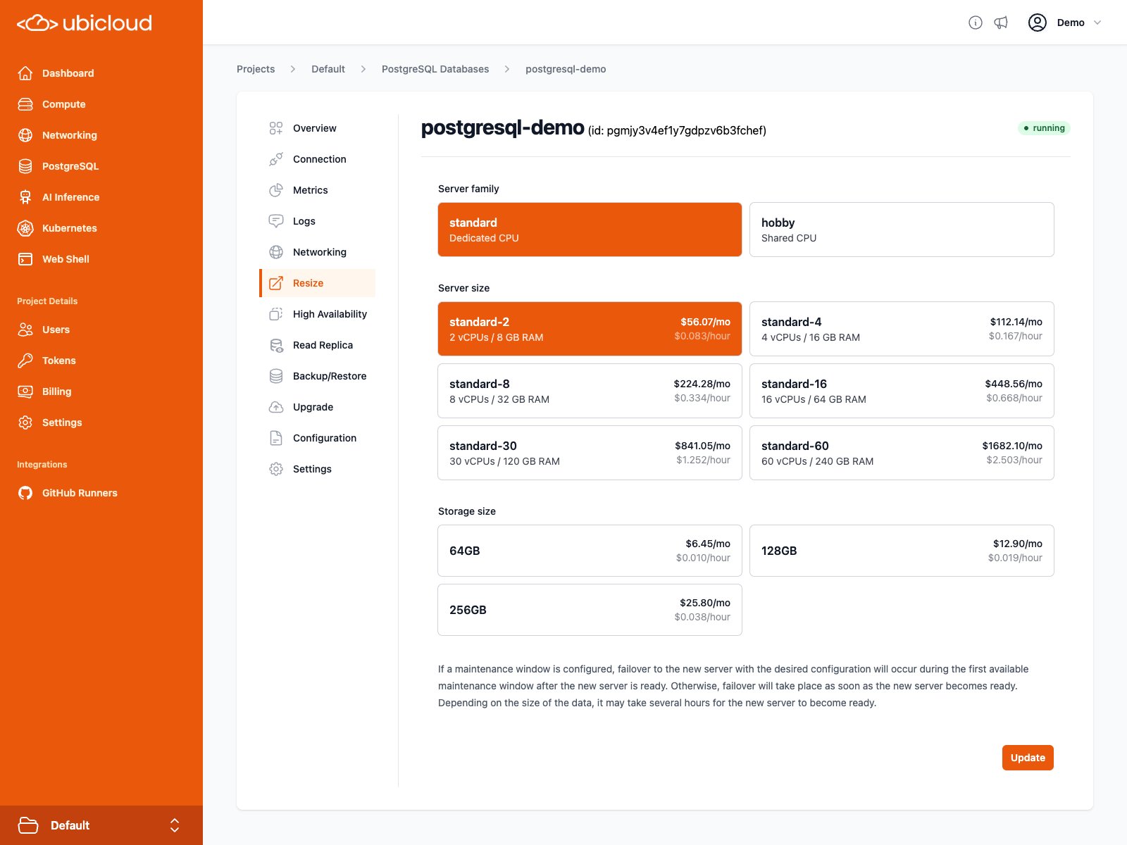 Resizing view