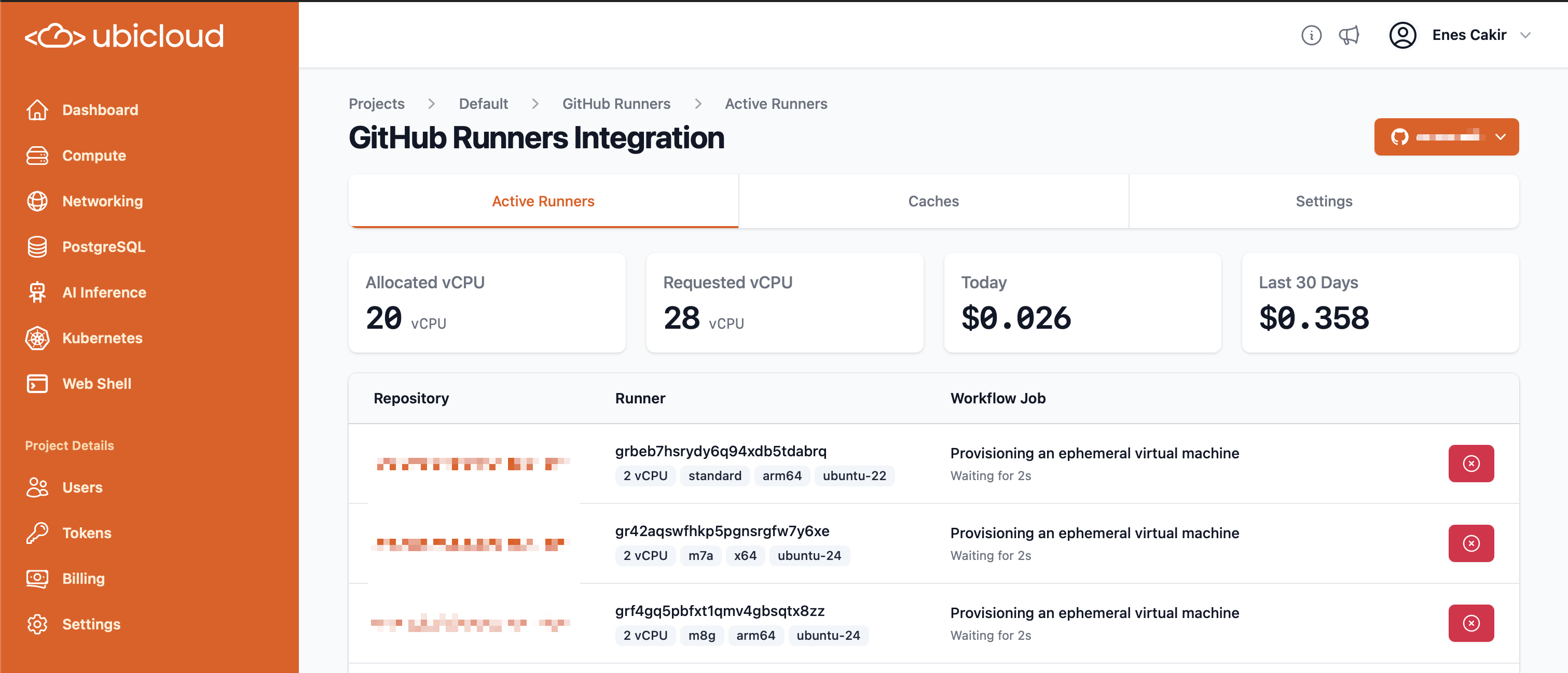 GitHub Runner Usage Summary