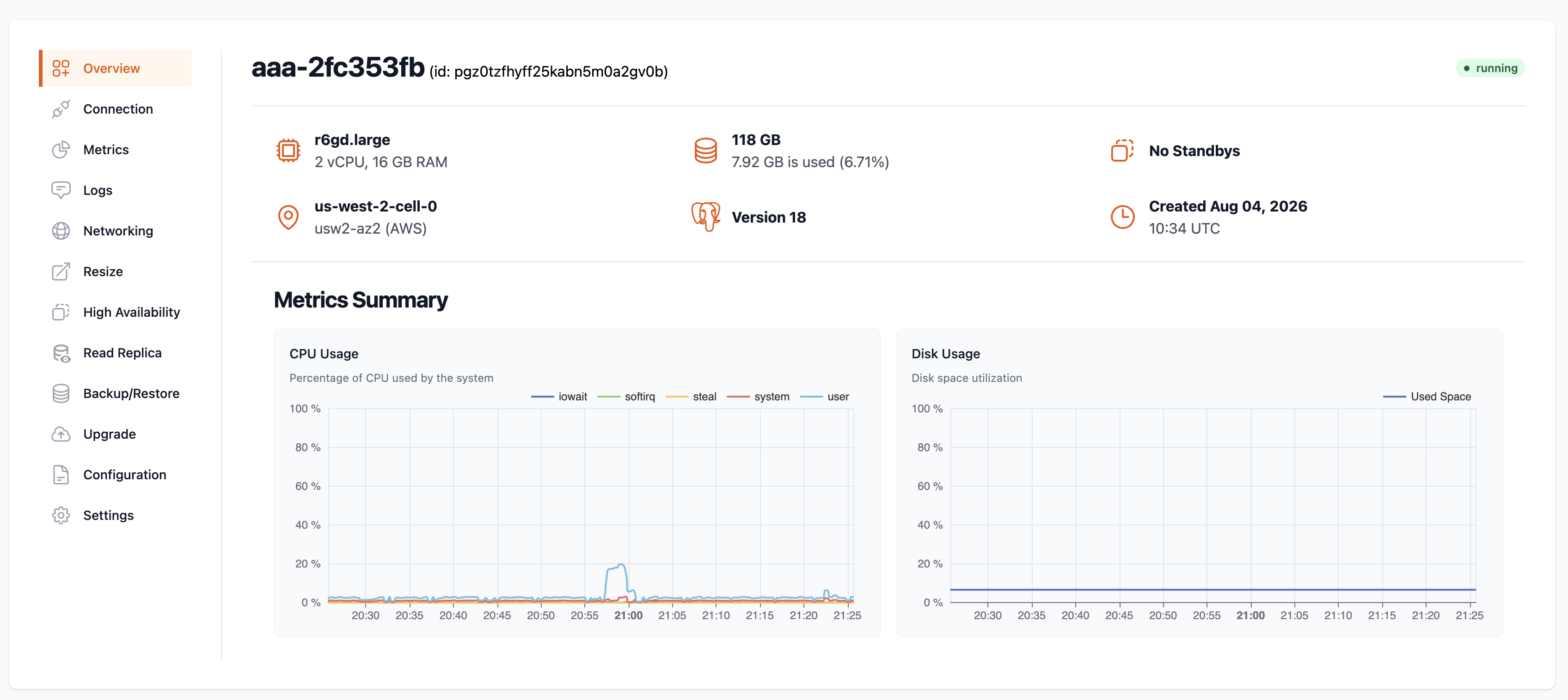 Creation Time on PostgreSQL Overview