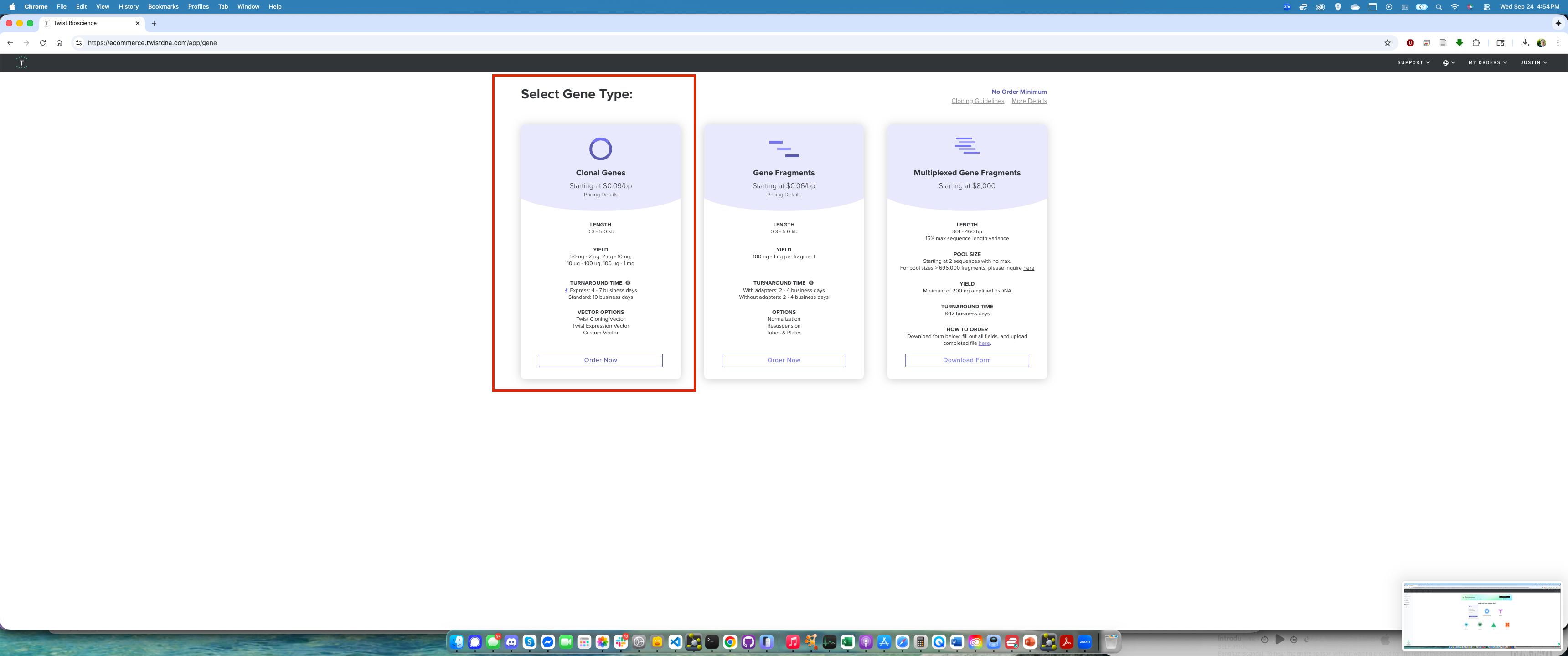 Ordering Genes from Twist Bioscience - Ian's Docs